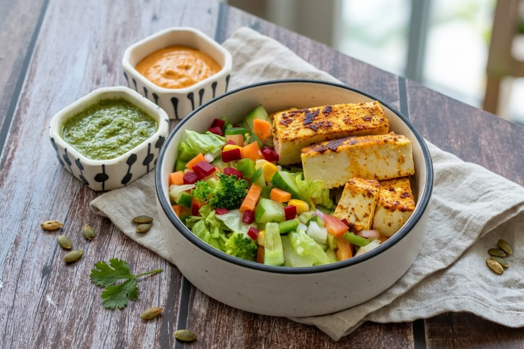 Roasted Paneer Protein Salad